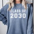 Class Of 2030 High School Graduation Date Kindergarten Shirt Comfort Colors Sweatshirt Blue Jean