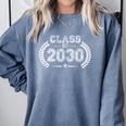 Class Of 2030 Kindergarten To Graduation Future Comfort Colors Sweatshirt Blue Jean