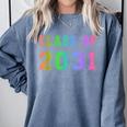 Class Of 2031 High School Graduation Date Kindergarten Shirt Comfort Colors Sweatshirt Blue Jean