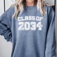 Class Of 2034 34 School Tee Shirt Graduation Class Party Comfort Colors Sweatshirt Blue Jean