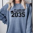 Class Of 2035 First Day Of School Graduation Comfort Colors Sweatshirt Blue Jean