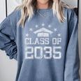 Class Of 2035 Grow With Me Graduation Back To School Comfort Colors Sweatshirt Blue Jean