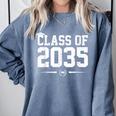 Class Of 2035 Grow With Me Graduation First Day Of School Comfort Colors Sweatshirt Blue Jean