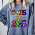 Class Of 2035 Grow With Me Kindergarten Graduation Comfort Colors Sweatshirt Blue Jean