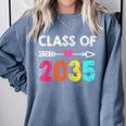 Class Of 2035 Kindergarten Pre K Grow With Me Graduation Comfort Colors Sweatshirt Blue Jean
