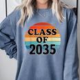 Class Of 2035 Senior Graduate Retro Graduation Comfort Colors Sweatshirt Blue Jean