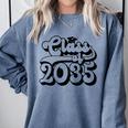 Class Of 2035 Senior Retro 2035 Grad Graduate Graduation Comfort Colors Sweatshirt Blue Jean