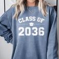 Class Of 2036 Grow With Me First Day Of School Graduation Comfort Colors Sweatshirt Blue Jean