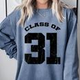 Class Of 31 Date High School Kindergarten Graduation Shirt Comfort Colors Sweatshirt Blue Jean