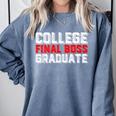 College Final Boss Graduate University Grad Gamer Graduation Comfort Colors Sweatshirt Blue Jean