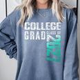 College Grad Class Of 2027 Graduation Comfort Colors Sweatshirt Blue Jean