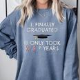 College Graduation Class Of 2021 Finally Graduated Comfort Colors Sweatshirt Blue Jean