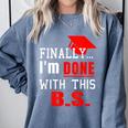 College Graduation T Shirt Senior Finally Done Comfort Colors Sweatshirt Blue Jean
