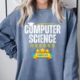 Computer Science Degree Graduation Senior Celebration Grad Comfort Colors Sweatshirt Blue Jean
