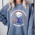 Congratulations Graduate You Did It Class Of 2024 Graduation Comfort Colors Sweatshirt Blue Jean