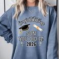 Congratulations Son You Did It Son Graduation 2026 Comfort Colors Sweatshirt Blue Jean
