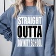 Cool Straight Outta Divinity School Graduation Shirt Comfort Colors Sweatshirt Blue Jean