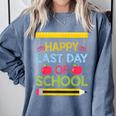 Cool Stylish Happy Last Day Of School Shirt Graduation Comfort Colors Sweatshirt Blue Jean