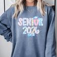 Coquette Senior-Class Of 2026 Preppy Graduation Graduate Comfort Colors Sweatshirt Blue Jean