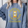 Countdown To Graduation Hourglass Senior Class Of 2022 Comfort Colors Sweatshirt Blue Jean