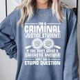 Criminal Justice Degree Graduation Criminal Justice Student Comfort Colors Sweatshirt Blue Jean