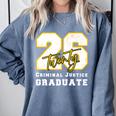 Criminal Justice Graduate Graduated Class Of 2026 Graduation Premium Comfort Colors Sweatshirt Blue Jean