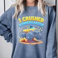 I Crushed Kindergarten Monster Truck Graduation Boys Kids Comfort Colors Sweatshirt Blue Jean