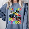 I Crushed Pre-K Monster Truck Graduation Preschool Grad 2025 Comfort Colors Sweatshirt Blue Jean