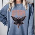 Cryptid Cryptozoology Mothman Introvert -Adults Butterfly Small Crew Neck Classic Fit Short Sleeve Polyester 100 Printed Blended Fabric Comfort Colors Sweatshirt Blue Jean
