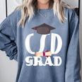 CSD Masters Graduation Men Women Son Daughter Comfort Colors Sweatshirt Blue Jean