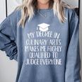 Culinary Arts Major Graduation Comfort Colors Sweatshirt Blue Jean