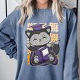 Cute Anime Fox Graduate Of A Class For Graduation Comfort Colors Sweatshirt Blue Jean