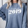 Cute Class Of 2019 Distressed Senior Graduation 2019 Comfort Colors Sweatshirt Blue Jean