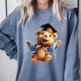 Cute Graduation Bear To Celebrate Your Graduate Comfort Colors Sweatshirt Blue Jean