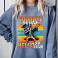 Dabbing Boy Goodbye 2nd Grade Hello 3rd Grade Graduation Comfort Colors Sweatshirt Blue Jean