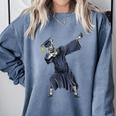 Dabbing Graduate Zebra Team Mascot Graduation Senior Shirt Comfort Colors Sweatshirt Blue Jean