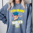 Dabbing Graduation Boy 8th Grade Class Of 2021 Comfort Colors Sweatshirt Blue Jean