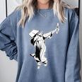 Dabbing Graduation Class Of 2025 Men Graduation Comfort Colors Sweatshirt Blue Jean