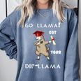 The Dabbing Llama Graduation Class Of 2018 T-Shirt Comfort Colors Sweatshirt Blue Jean