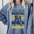 DC Comics Graduation Batman The Grad Power Stance Comfort Colors Sweatshirt Blue Jean