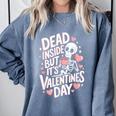Dead Inside But Its Valentines Day T Shirt For Introverts Comfort Colors Sweatshirt Blue Jean