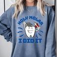 Dental Hygienist Graduation Dentist Dentistry Comfort Colors Sweatshirt Blue Jean