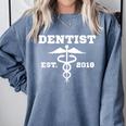 Dentist Dr Graduation T Shirt Student Dentist Est 2018 Comfort Colors Sweatshirt Blue Jean