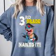 Dinosaur Graduation Cap Gown 3rd Grade Graduate Nailed It Comfort Colors Sweatshirt Blue Jean