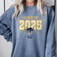 Disney Lilo & Stitch Graduation 2025 Stitch Collegiate Comfort Colors Sweatshirt Blue Jean