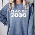 Distressed Graduation Class Of 2030 Comfort Colors Sweatshirt Blue Jean