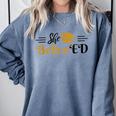 Doctor Of Education She BelievED EdD Graduation Comfort Colors Sweatshirt Blue Jean