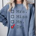 Doctor Graduation Comfort Colors Sweatshirt Blue Jean