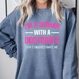 Doctoral Degree Graduation Woman With a Doctorate Comfort Colors Sweatshirt Blue Jean
