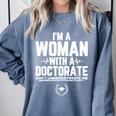 Doctorate Graduation For Doctorate Of Education Comfort Colors Sweatshirt Blue Jean